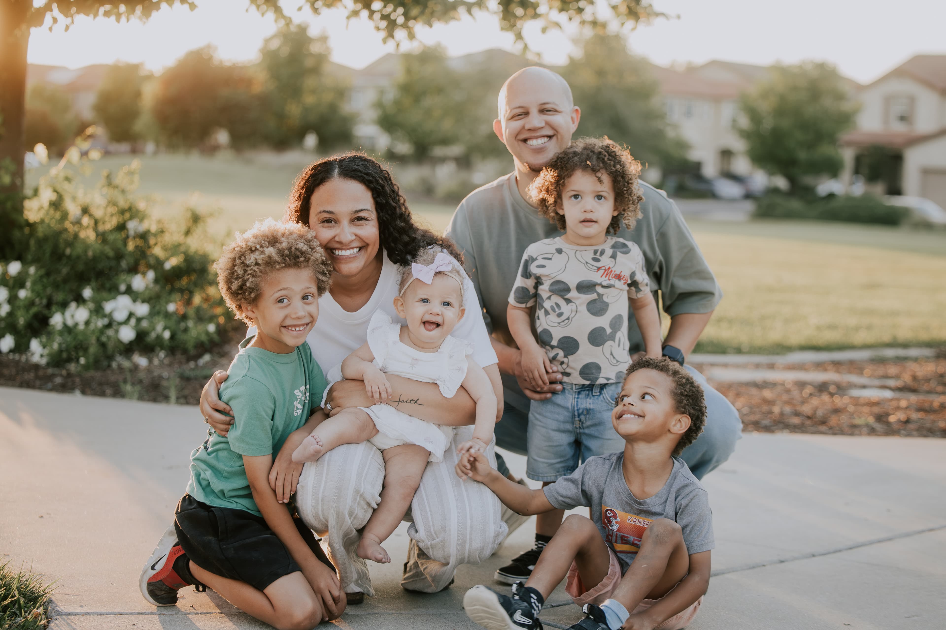 Pastor James Alexander with his wife Chelsey and their family